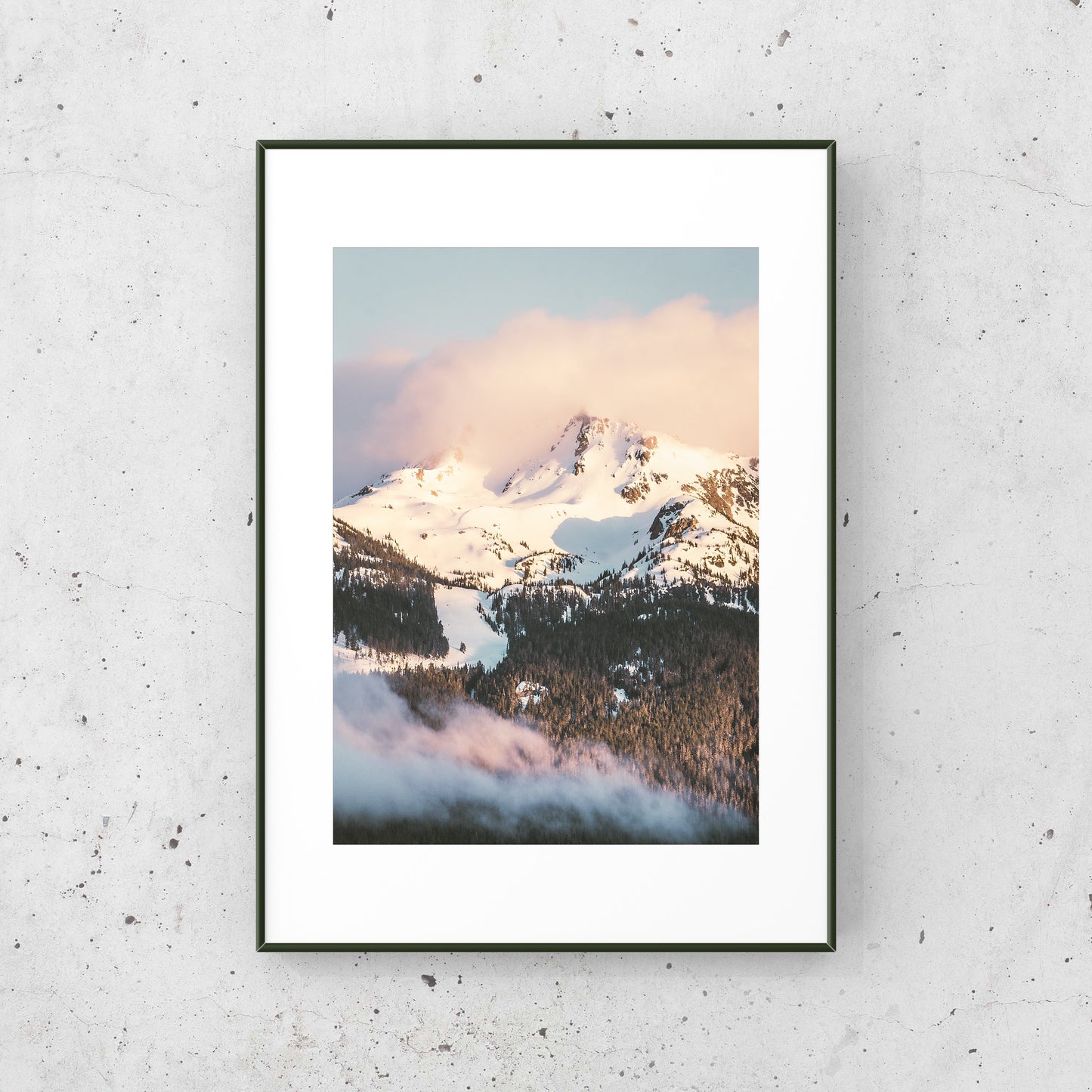 Whistler Montagne Pastel Coucher de soleil Portrait