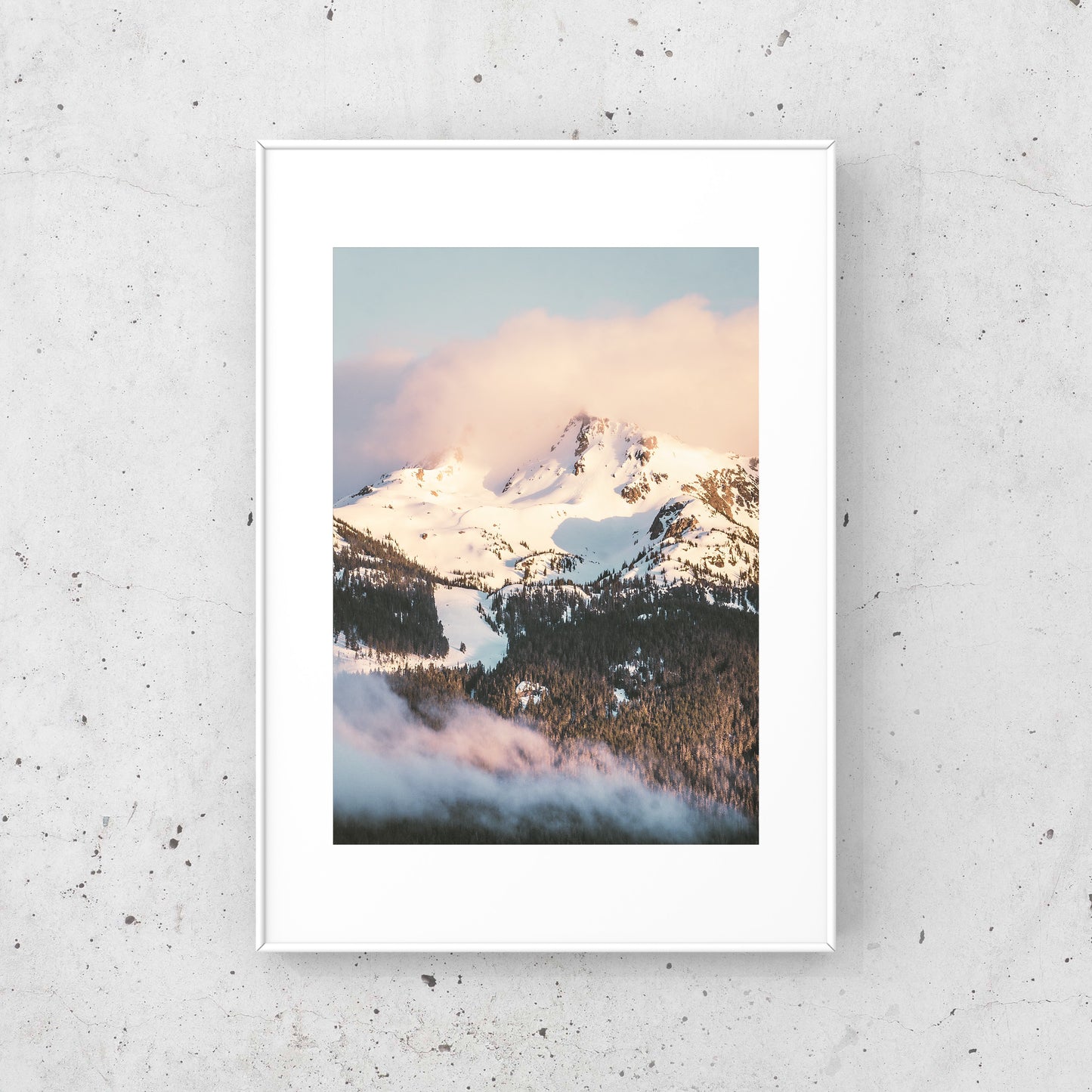 Whistler Mountain Pastel Sunset in 8x10"