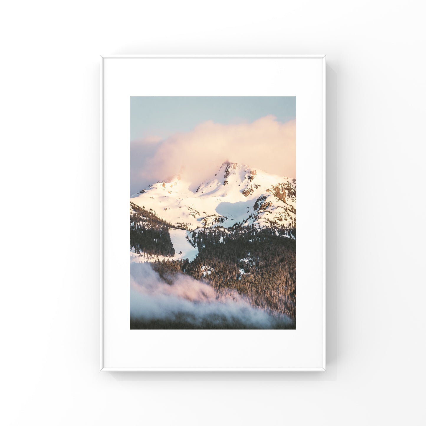 Whistler Montagne Pastel Coucher de soleil Portrait