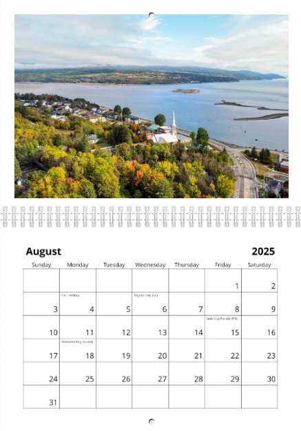 2025 Calendar - Quebec Landscape Photography