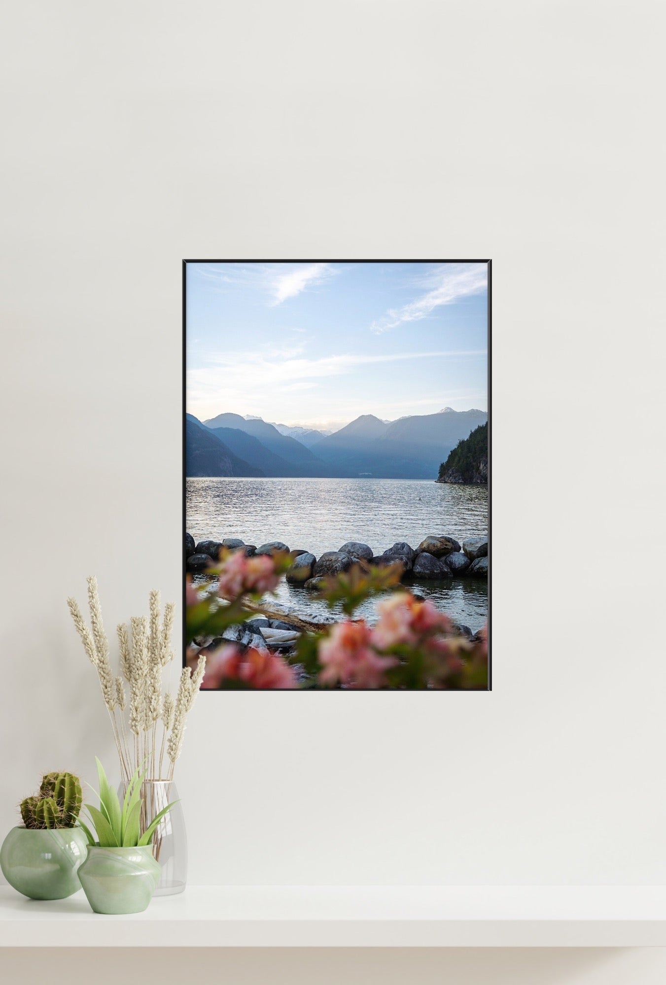 Impression d’affiche au coucher du soleil sur la montagne de Vancouver