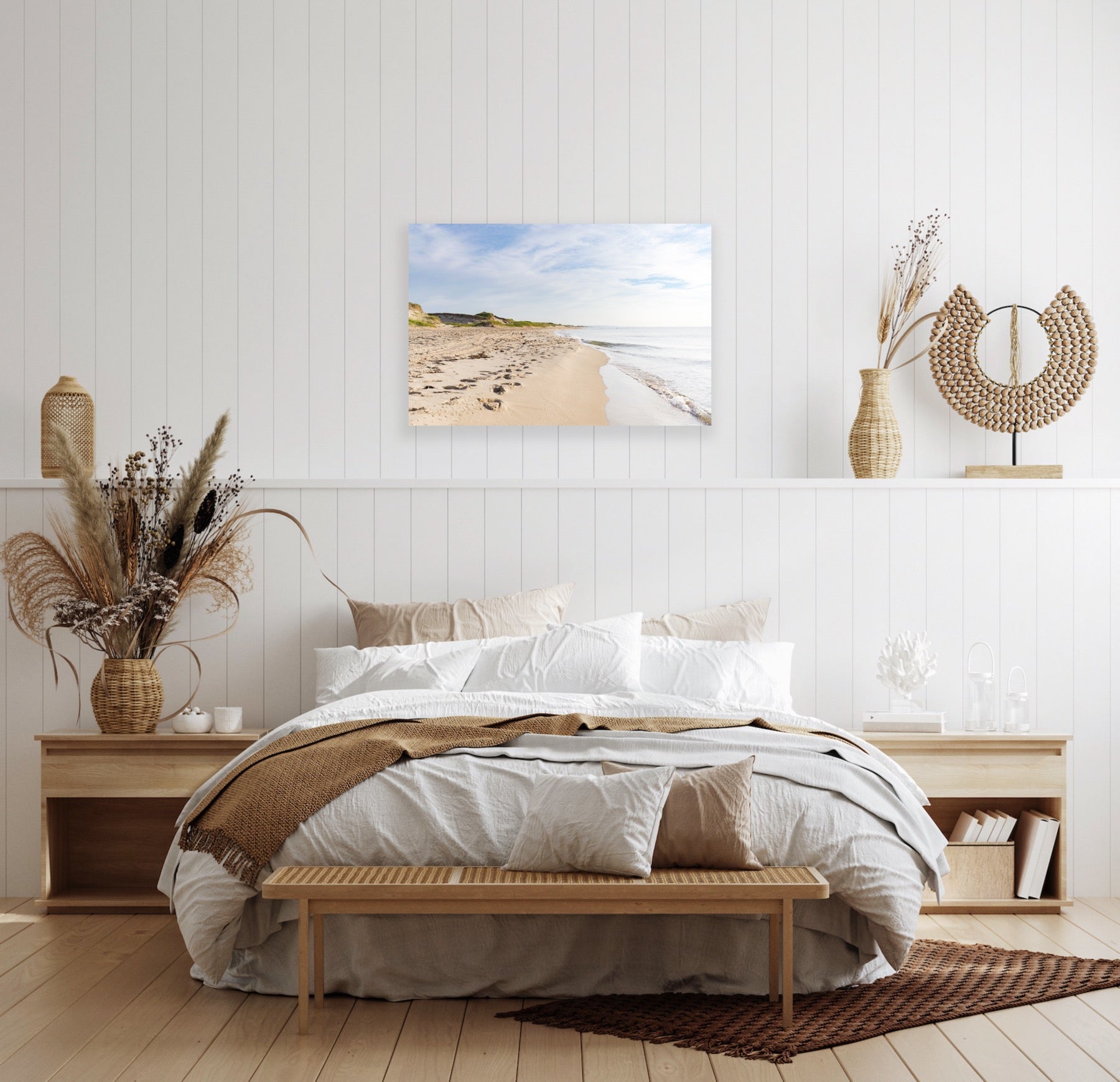 Photography print of a dreamy beach in Magdalen Islands in Quebec