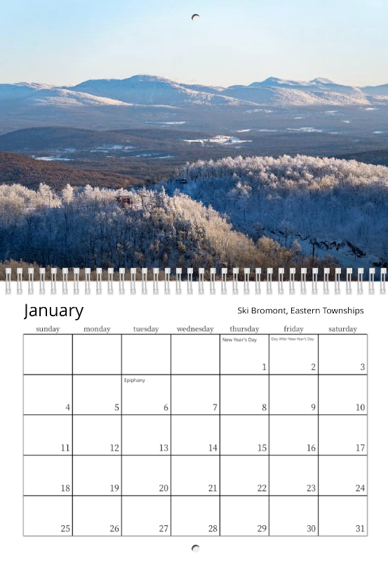 2026 Calendar - Quebec Landscape Photography