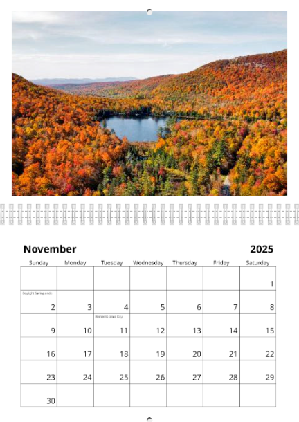 2025 Calendar - Quebec Landscape Photography