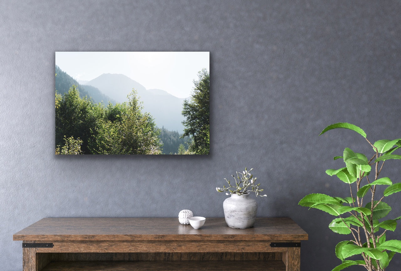 Mountain shadows in Squamish, British Columbia photography poster print