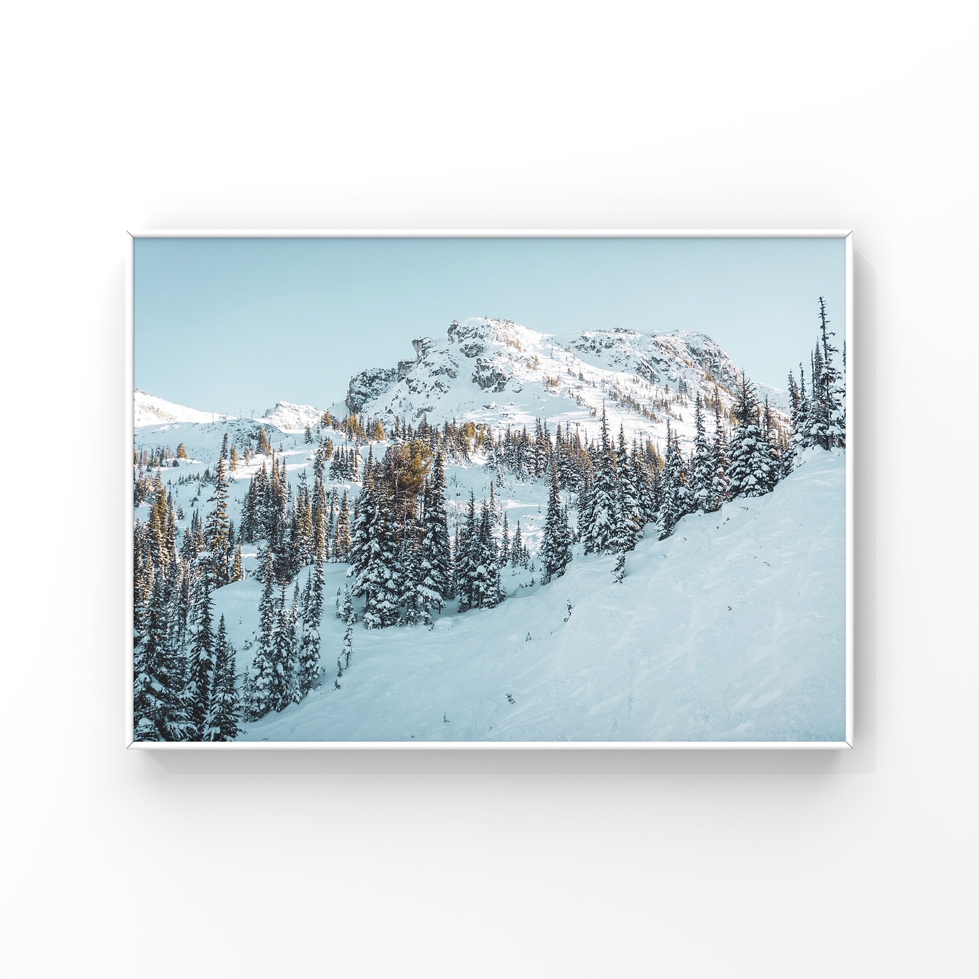 Whistler Blakcomb mountains on a sunny winter day photography print