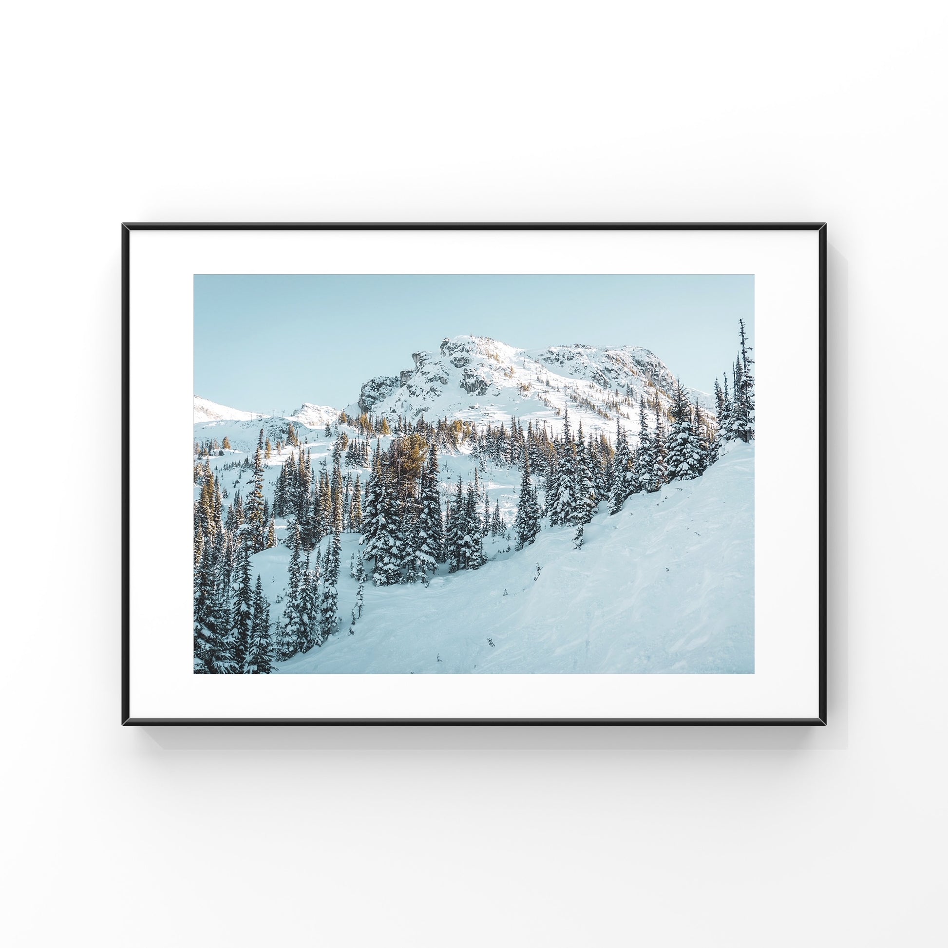 Whistler Blakcomb mountains on a sunny winter day photography print