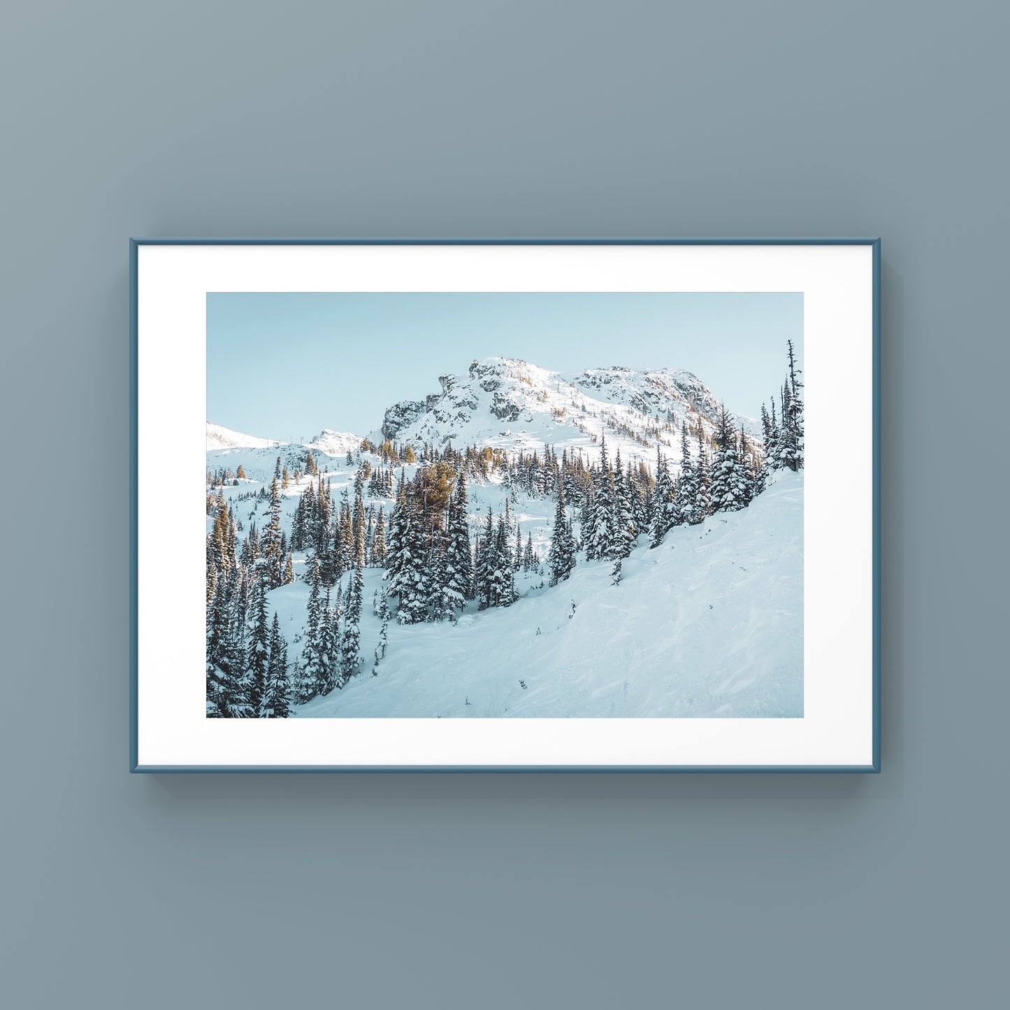 Whistler Blakcomb mountains on a sunny winter day photography print