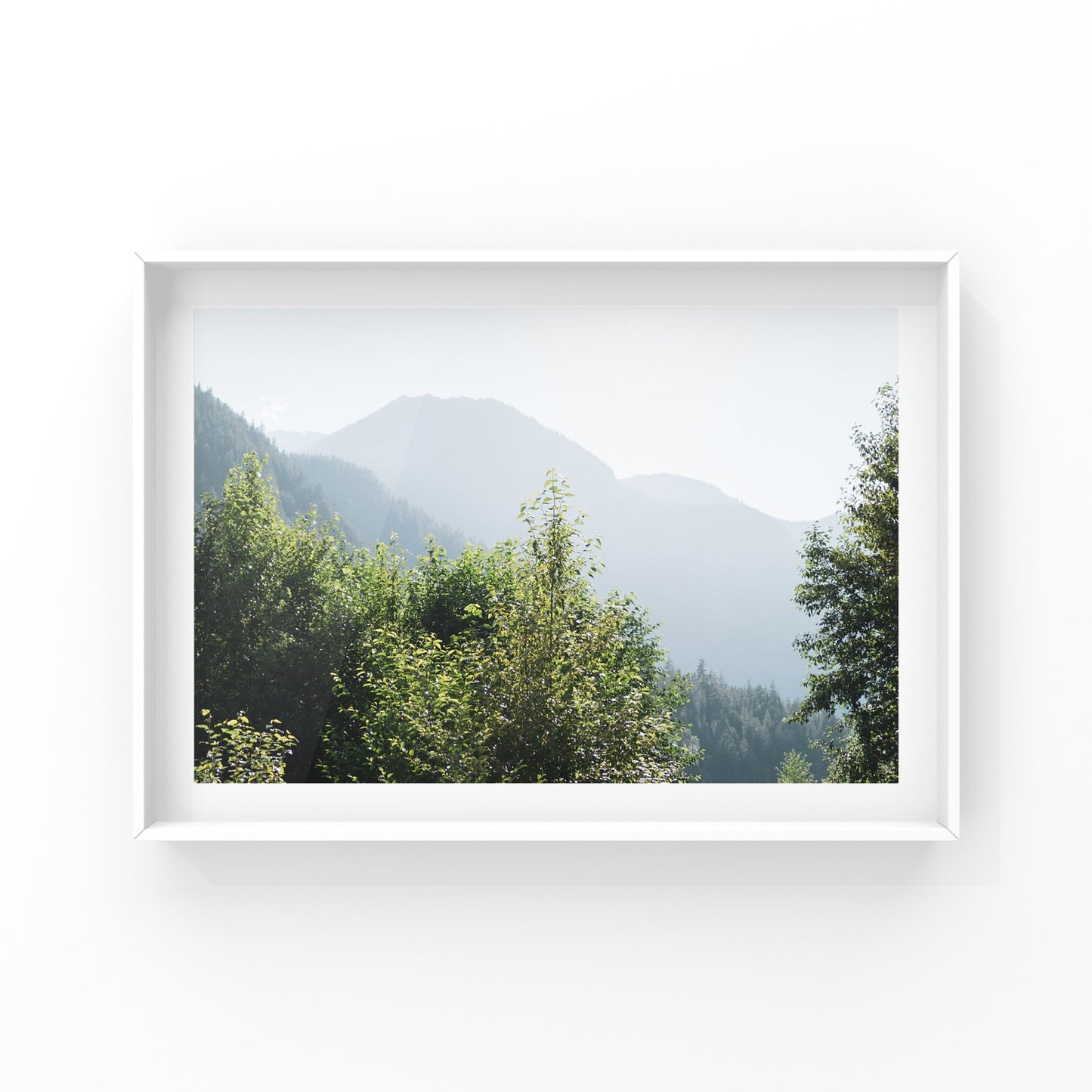 Mountain shadows in Squamish, British Columbia photography poster print