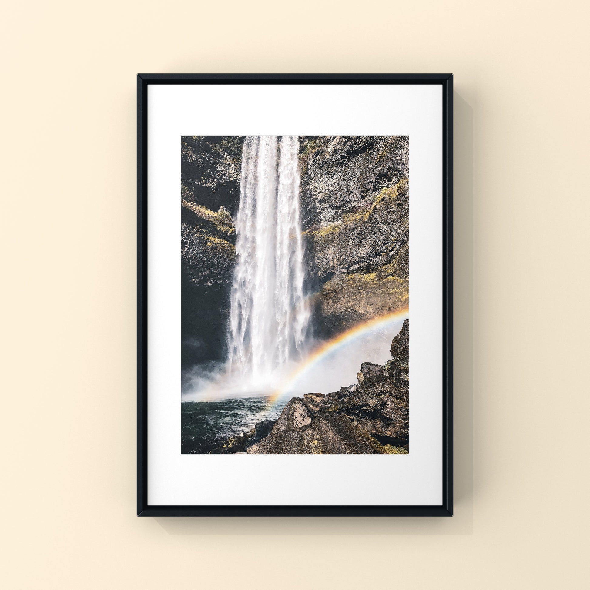 Spring weather brings all of the rainbows 🌈 and it’s common to see them everywhere in Whistler! This is Brandywine Falls duo of photography prints